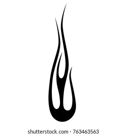 Flame tattoo tribal vector design. Fire isolated template logo.