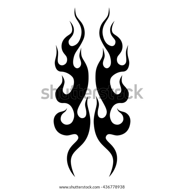 Flame Tattoo Tribal Vector Design Sketch Stock Vector Royalty Free