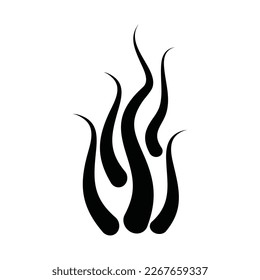 flame tattoo vector design illustration line art