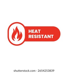 Flame and Thermometer Heat Resistant Stamp Logo Design