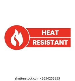 Design do logotipo do carimbo resistente ao calor da chama e do termômetro