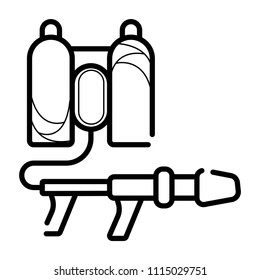 Flame Thrower Icon Vector