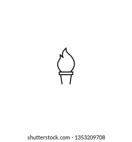 Flame Torch icon. For presentation, graphic design, mobile application, web design, infographics. Vector illustration. - VECTOR