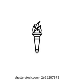Flame Torch vector line icon icons design