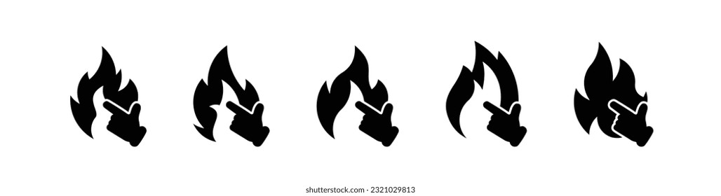  flame of various shapes bonfire vector illustration background white,fire flat line icons set 