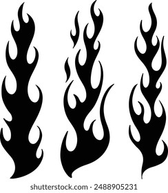 flame vector bundle pack black and white