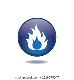 Flame vector button, web design element