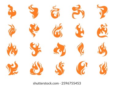 Flame Vector Design Element Set