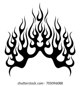 Flame vector, Fire tattoo, Black Silhouette Flame vector tribal, flames black silhouette vector art icon illustration, tattoo tribal design