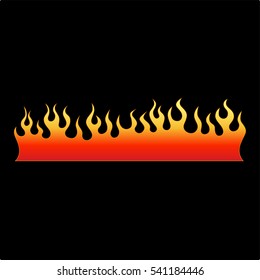 Flame vector, Fire tattoo, Flames vector icon isolated on black background – icon fire illustration, sample car hood stickers
