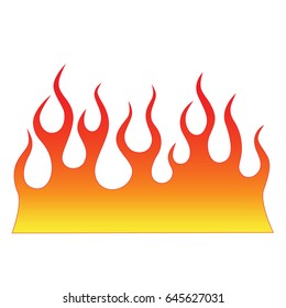 Flame vector, Fire tattoo, flames vector icon isolated on white background, icon fire illustration, devouring element, sample car hood stickers