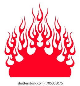 Flame vector, Fire tattoo, Flames logo vector icon isolated on white background – icon fire illustration, sample car hood racing stickers 