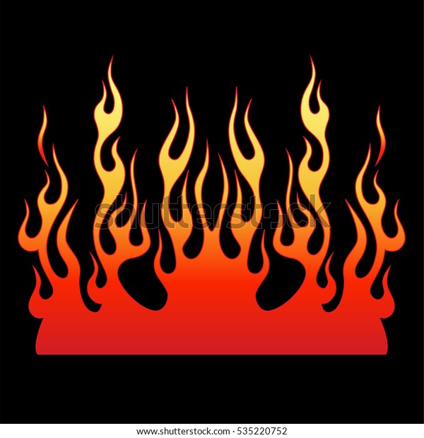 炎のベクター画像 火の部族の入れ墨 車の赤い色の炎 アートデザインパターンイラスト サンプルの車のフードステッカー のベクター画像素材 ロイヤリティフリー