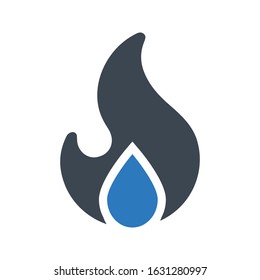 flame vector glyph color icon 