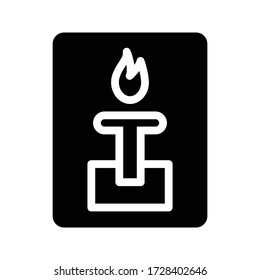flame vector glyph flat icon 