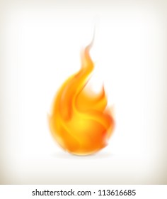 Flame, vector icon