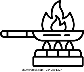 Ícone do vetor de chama. Pode ser usado para impressão, aplicativos móveis e da Web.