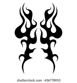 Flame Tattoo Tribal Vector Design Sketch Stock Vector (Royalty Free ...