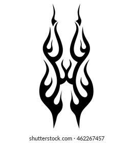 Flame Vector Icon Fire Tattoo Illustration Stock Vector (Royalty Free ...