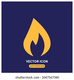 Flame Vector Icon Illustration