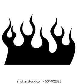 Fire Flames Isolated On White Background Stock Vector (Royalty Free ...