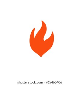 Flame vector icon isolated on white background