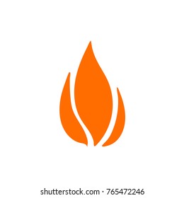 Flame vector icon isolated on white background
