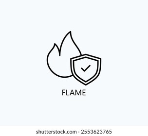 Flame Vector, Icon Or Logo Sign Symbol Illustration