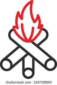 Flame Vector Icon which is suitable for commercial work and easily modify or edit it
