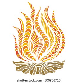 Flame. Vector illustration.