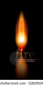 Flame. Vector illustration. Eps10