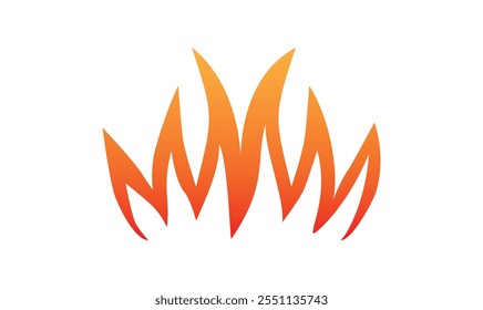 flame vector illustration, isolated on white background