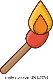 ilustración de flame Vector en un fondo transparente. Símbolos de calidad superior.Icono de color plano de línea vectorial para el concepto y el diseño gráfico.