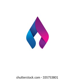 Flame vector logo design template concept. Spear and lance sharp element icon. Beauty and elegant identity ornament. Natural gas business company modern trendy fresh energy abstract symbol design. 