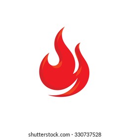 Flame - vector logo template concept illustration. Red fire sign. Hot warm symbol. Design element.