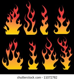 flame vector set
