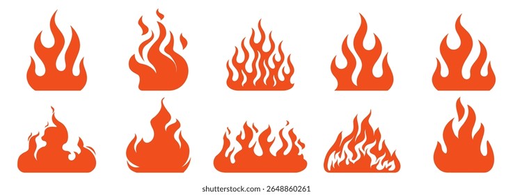 Flame vector silhouette collection on transparent background - Powered by Shutterstock - Get 15% off with code: PIKWIZARD15