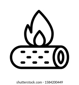 flame vector thin line icon 