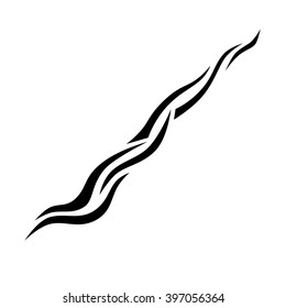 flame vector tribal, design sketch. Fire black isolated template logo on white background.