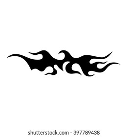 flame vector tribal, design sketch. Fire black isolated template logo on white background.