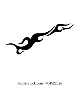 flame vector tribal design sketch. Fire black isolated template logo on white background.