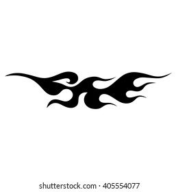 flame vector tribal design sketch. Fire black isolated template logo on white background.