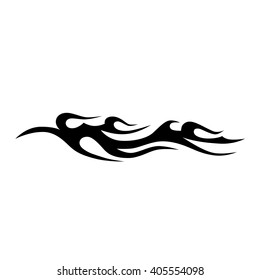 flame vector tribal design sketch. Fire black isolated template logo on white background.