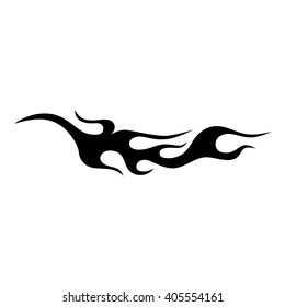 flame vector tribal design sketch. Fire black isolated template logo on white background.
