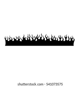flame vector tribal, design sketch. Fire black isolated template logo on white background.  