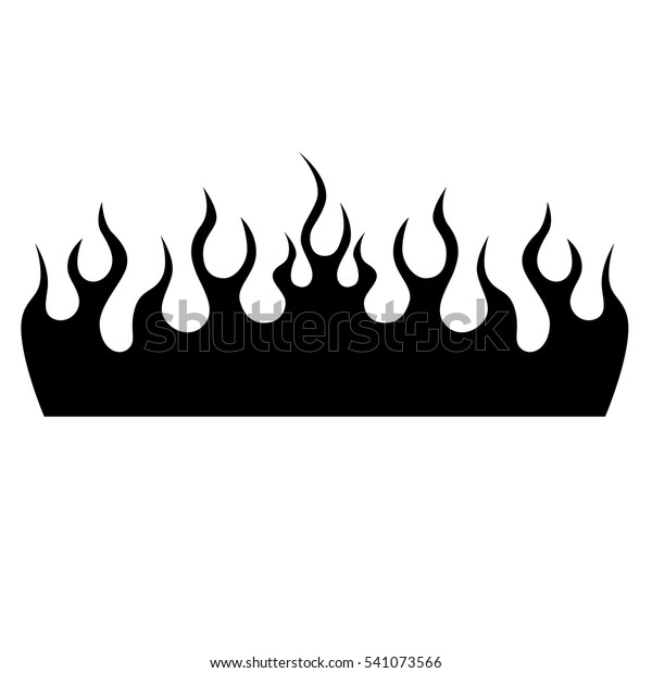 flame vector tribal, design sketch.
Fire black isolated template logo on white background.
