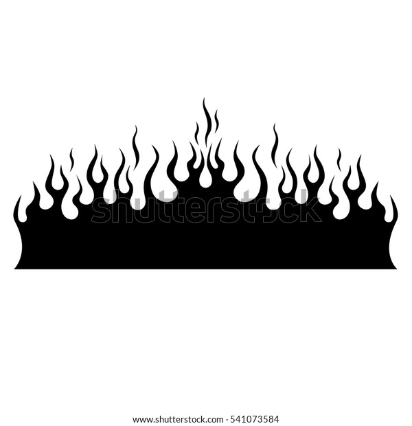 flame vector tribal, design sketch.\
Fire black isolated template logo on white background.\
