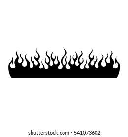 flame vector tribal,design sketch. Fire black isolated template logo on white background. 