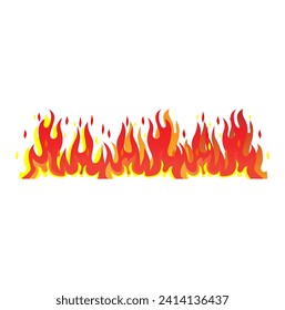 Flame vector. Wildfire icon sign