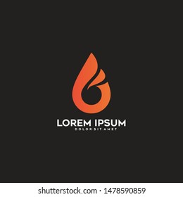Flame Wings Logo Vector Illustration